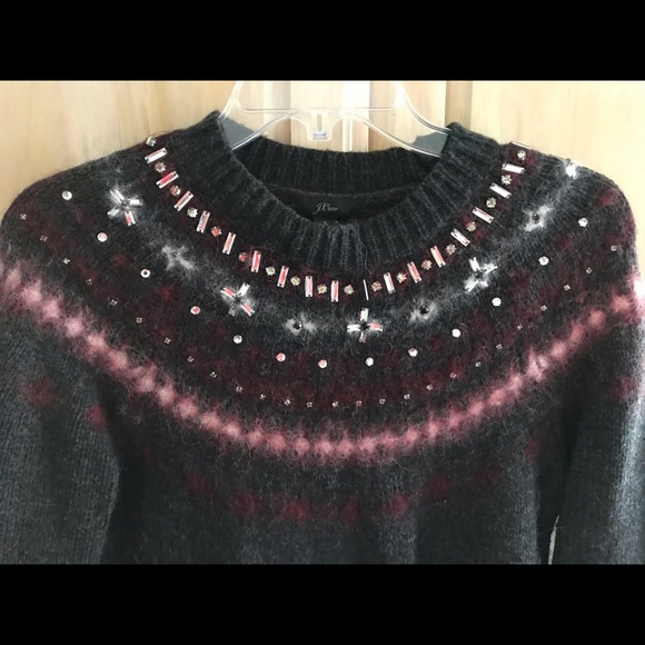 J Crew Jeweled Fair Isle crewneck sweater dress - Picture 7 of 7